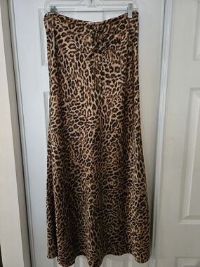 Leopard Print Skirt - Brown Animal Print